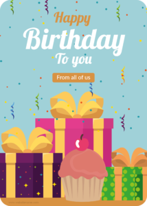 Birthday gift card template