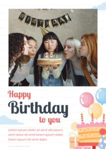 Birthday gift card template