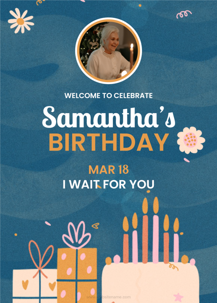 Birthday gift card template