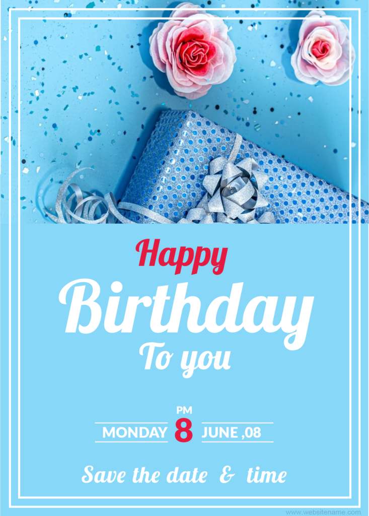 Birthday gift card template