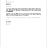 Letter to Employer Requesting Mental Health Accommodation