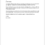 Letter to Friend Expressing Support