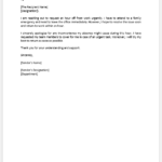 One hour off permission letter to HR