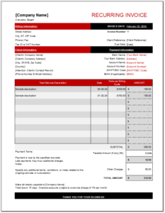 Recurring Invoice