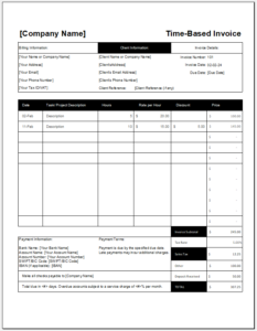 Time-Based Invoice