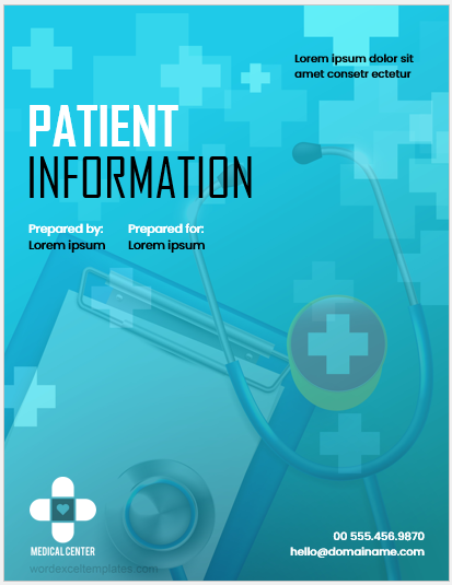 Patient information cover sheet template