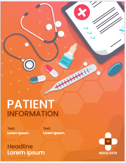 Patient information cover sheet template