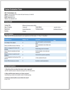 Train The Trainer Form Employee Training Forms for Planning Tracking and Evaluation