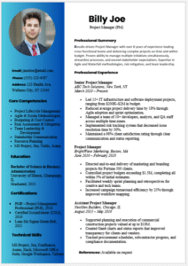 Project Manager Resume Template