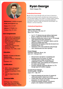Project Manager Resume Template