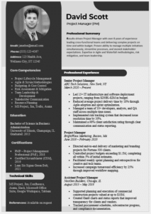Project Manager Resume Template