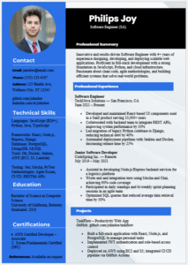 Software Engineer Resume Template