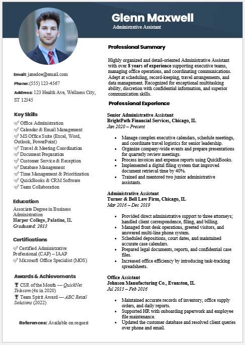Administrative Assistant Resume Template