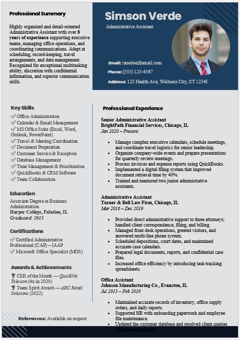 Administrative Assistant Resume Template
