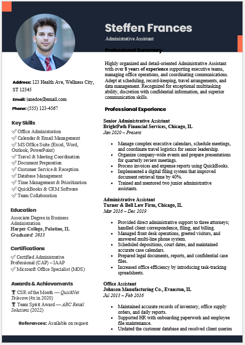 Administrative Assistant Resume Template