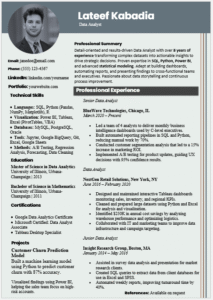 Data Analyst Resume Template