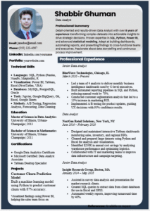 Data Analyst Resume Template