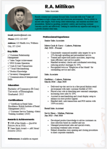 Sales Associate Resume Template