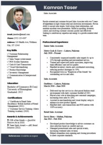 Sales Associate Resume Template