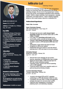 Marketing Manager Resume Template