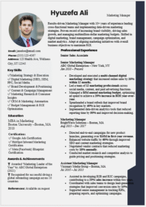 Marketing Manager Resume Template