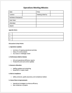50+ Examples of Meeting Minutes for Professional Meetings