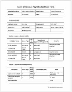 15 Commonly Used Forms Related to Payroll Correction | Save