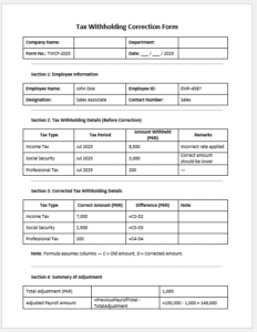 Payroll Error Form 15 Commonly Used Forms Related to Payroll Correction | Save