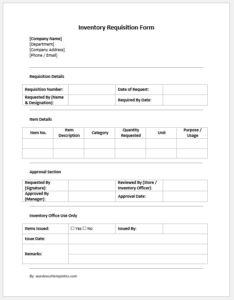 15 Forms used for Operations in an Organization | Download