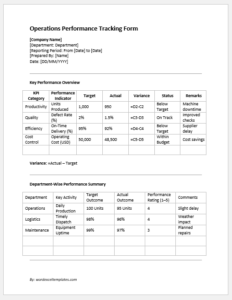 15 Forms used for Operations in an Organization | Download