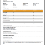 Performance Evaluation Sheet
