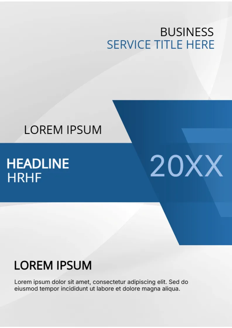 Report Cover Page Template -Editor