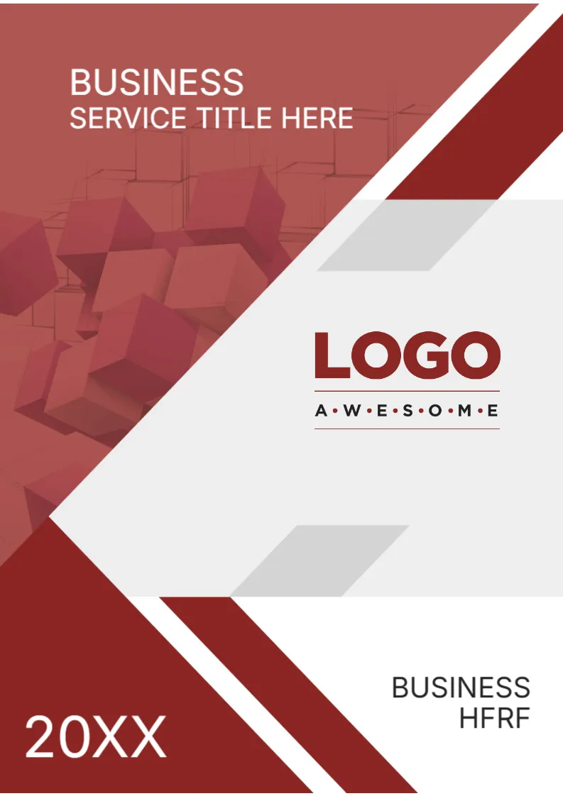 Report Cover Page Template -Editor