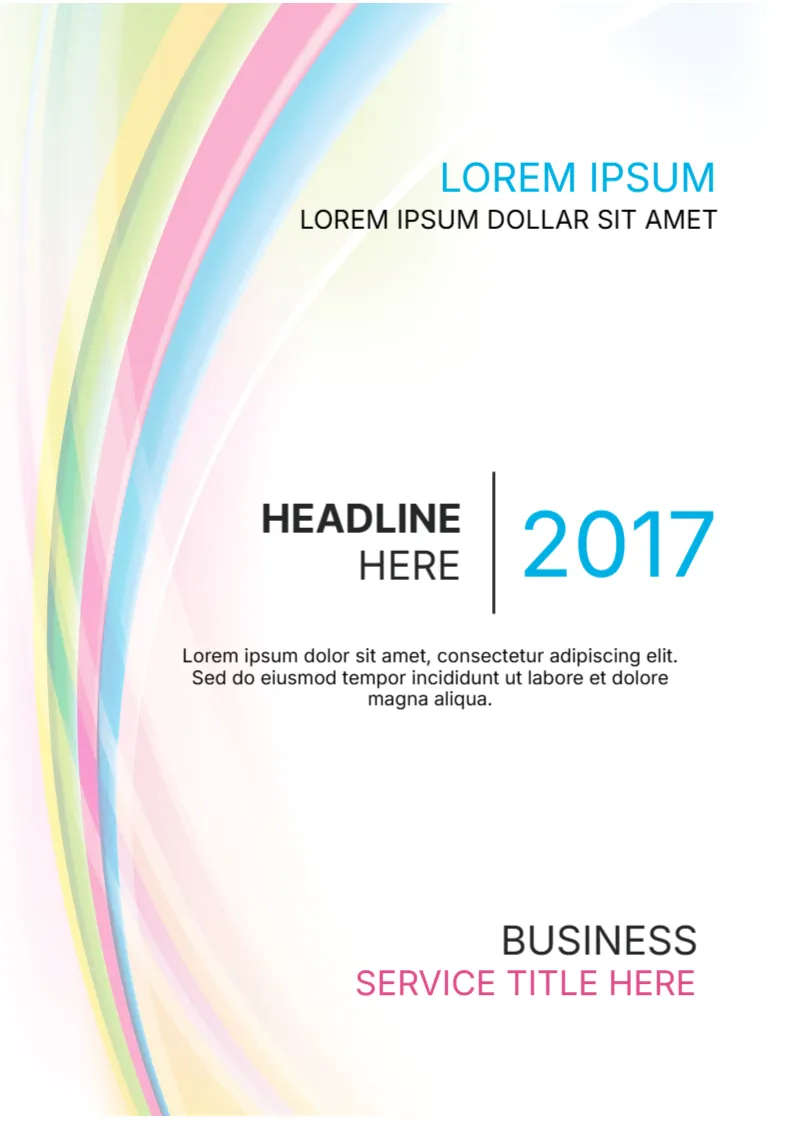 Report Cover Page Template -Editor