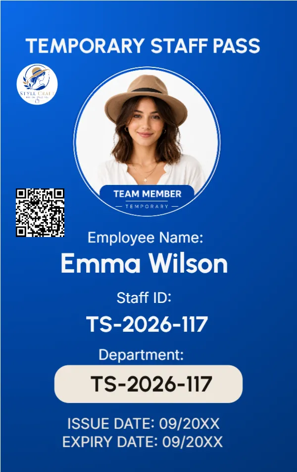 Temporary Employment Badge Template