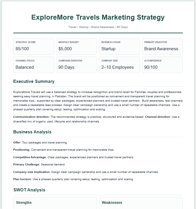 Marketing Strategy Generator